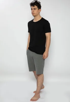 Pijama Bumbac &amp; Moda bărbați,culoare Negru -Gri, – Engros
