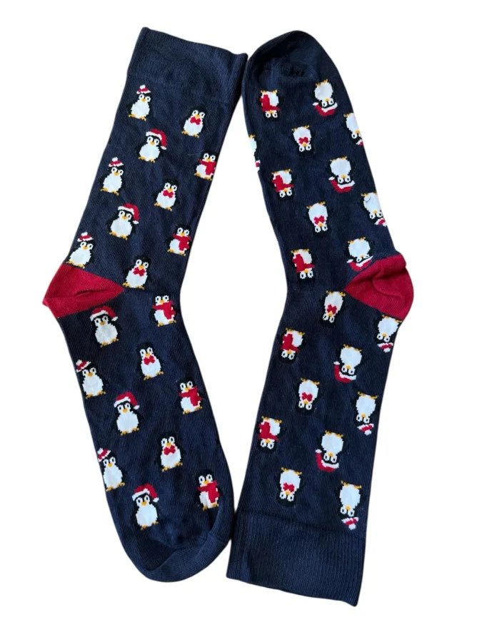 Șosete unisex – Crăciun,Imprimeu Pinguin,Engros