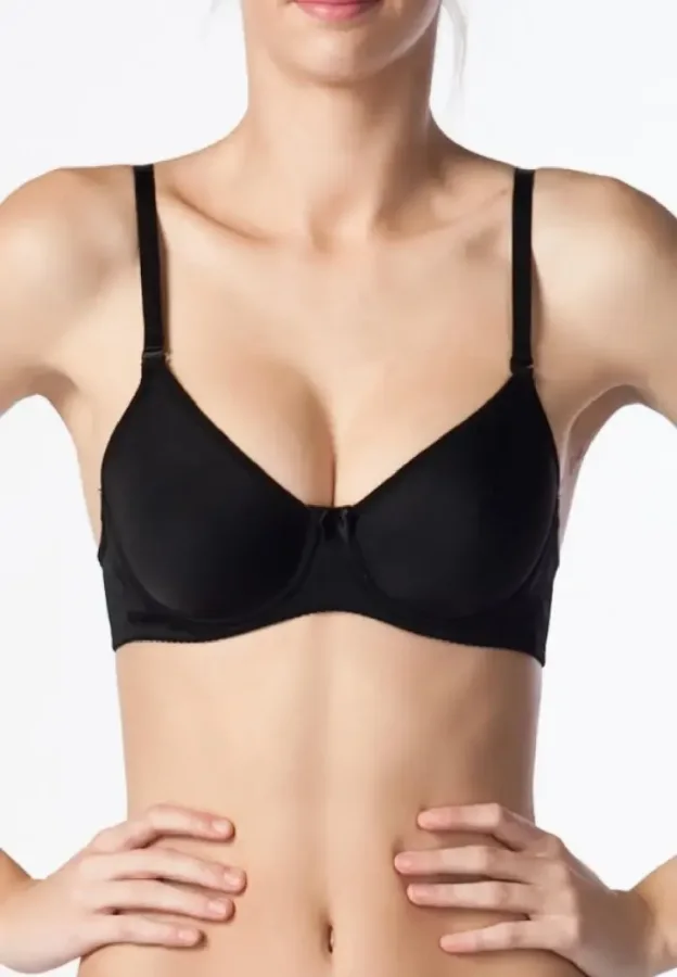 Sutien NBB damă cu balene și cupe moi, culoare negru, Engros