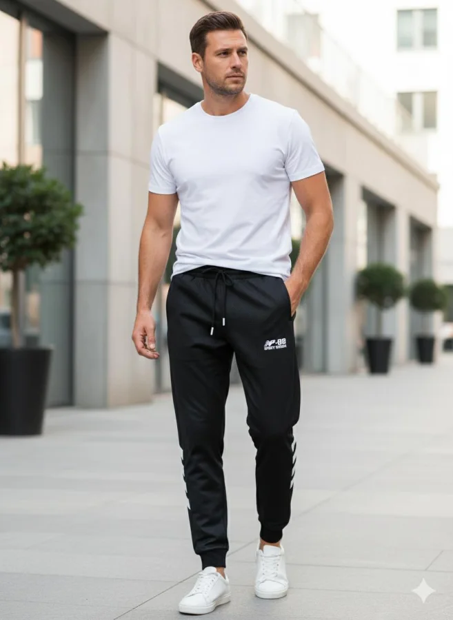 Pantaloni de sport barbat ,culoare negru,Engros