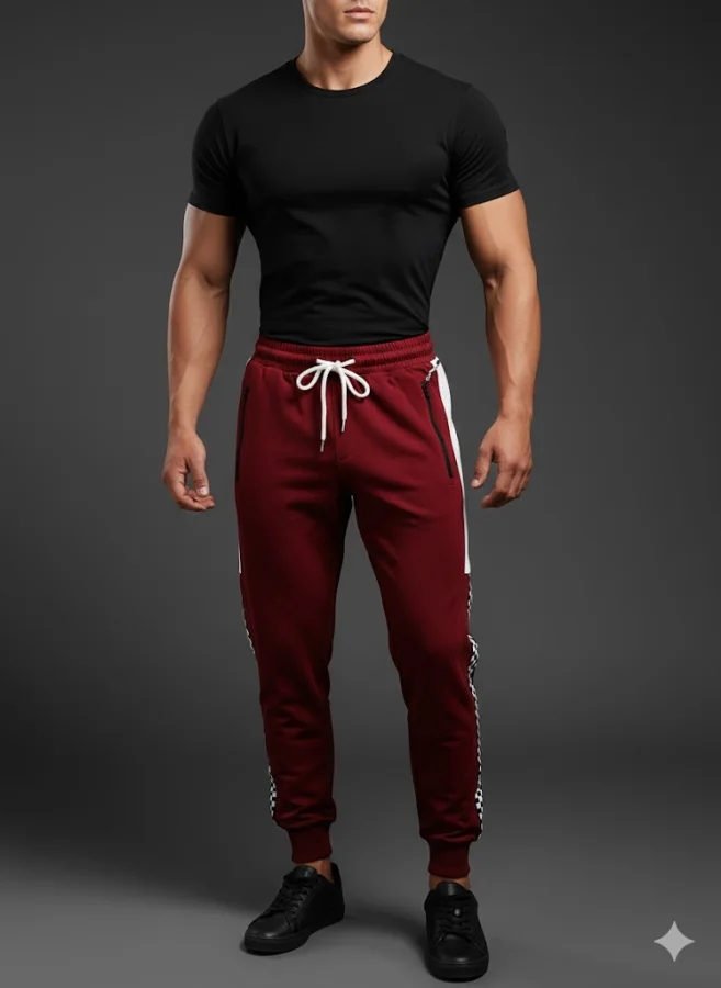 Pantaloni de sport barbat ,culoare visiniu ,Engros