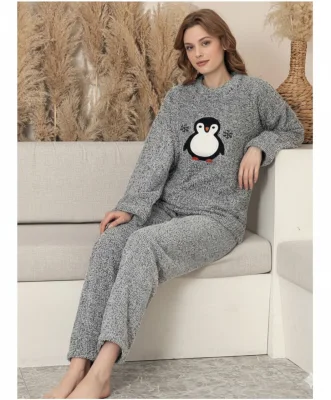 Pijama dama Cocolino , culoare gri,Engros