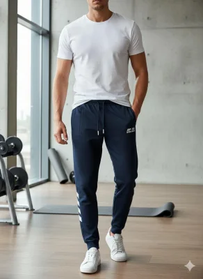 Pantaloni de sport barbat ,culoare bleumarin,Engros