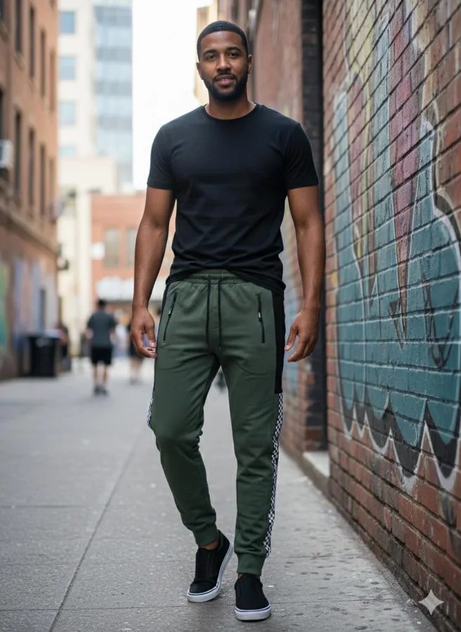 Pantaloni de sport barbat ,culoare verde,Engros