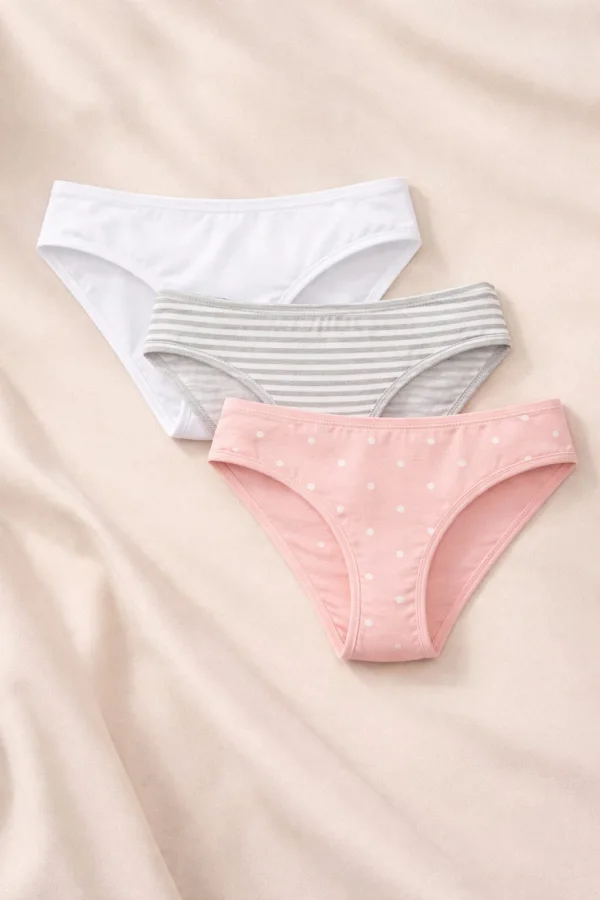 Chilot dama clasic, Set 3 Bucăți,Culoare diversificata, Engros