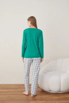 Pijama Dama Craciun  ,maneca lunga ,pantaloni lungi,Engros