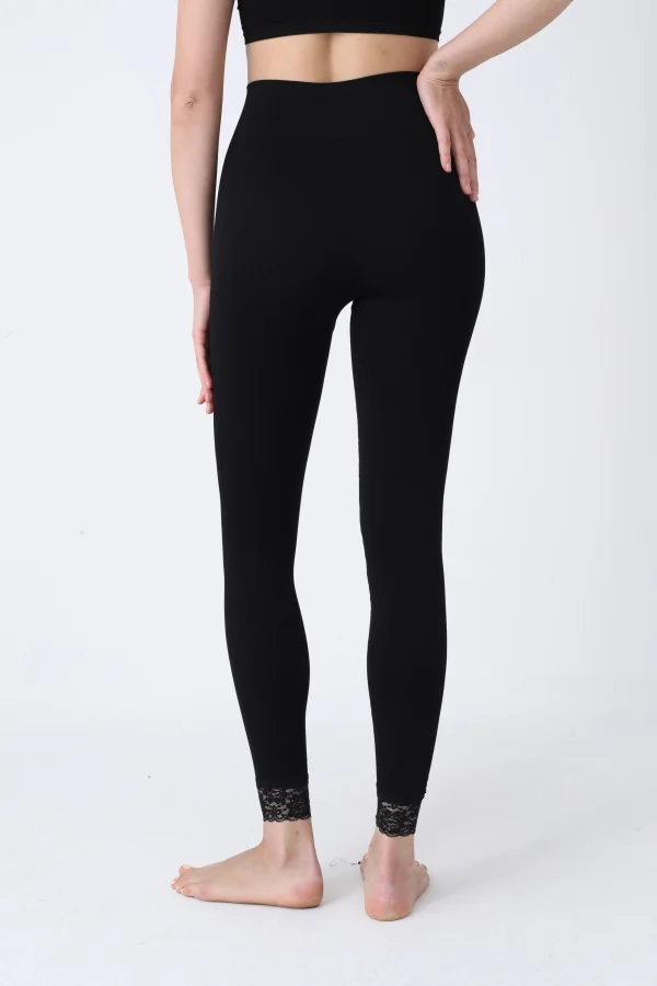 Colant Dama Modelator Lung Cu Dantela,Culoare Negru ,Engros