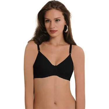 Sutien NBB cu push up și imprimeu subtil cu fundițe, culoare Negru Engros
