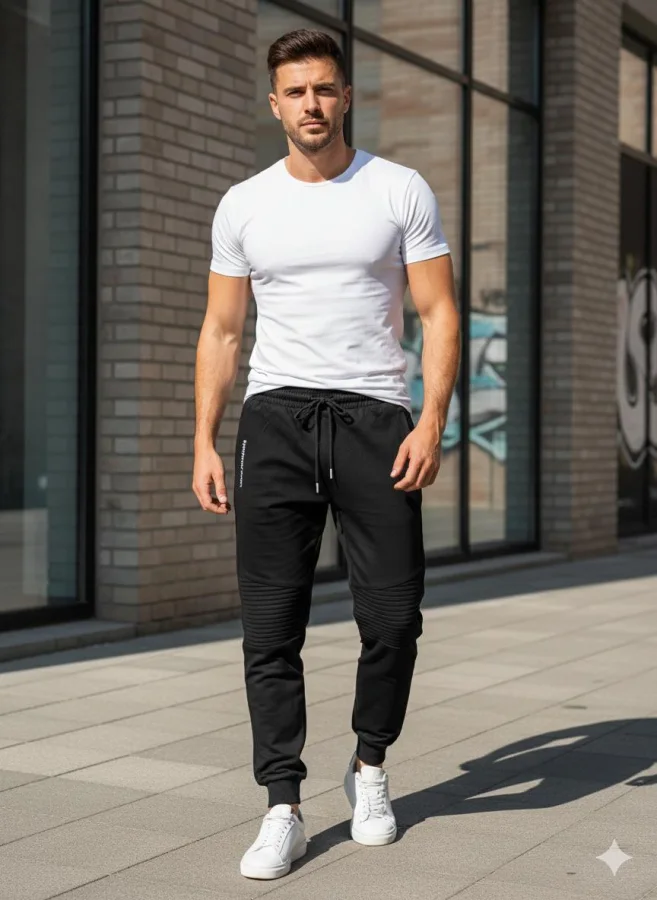 Pantaloni de sport barbat ,culoare negru,Engros
