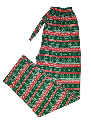 Pantaloni pijama dama Craciun,Culoare Verde,Engros