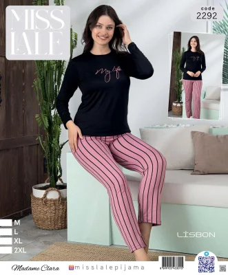 Pijama dama din lisbon, " My Life ",Culoare negru,En-gros