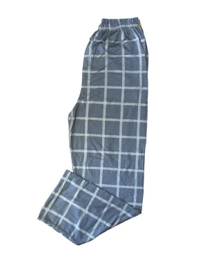 Pantaloni de Pijama Barbati ,Culoare Gri Inchis  cu Crem ,Engros