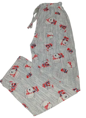 Pantaloni pijama dama Craciun,Culoare Gri,Engros