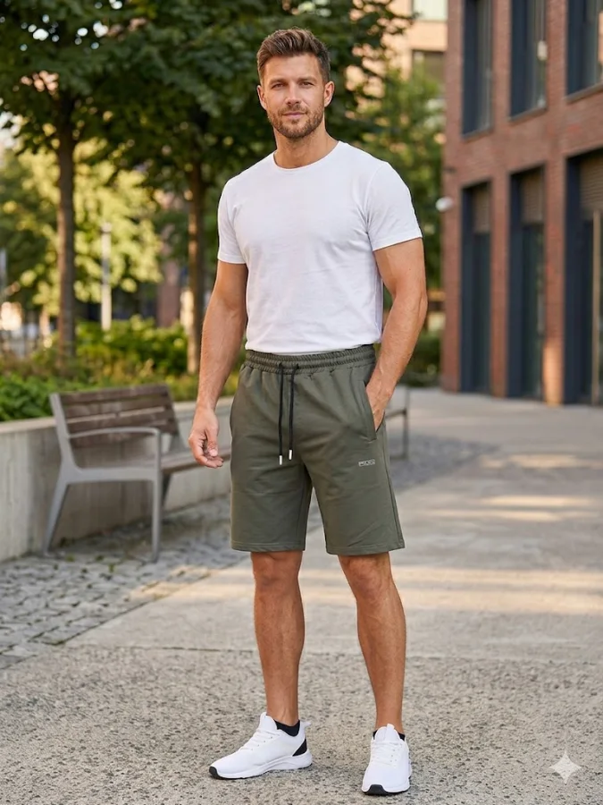 Pantaloni Scurți Bărbați,culoare Kaki, Engros