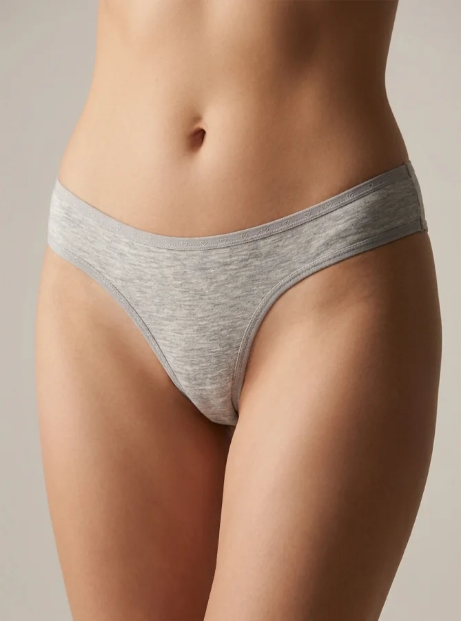 Chiloti Dama, Tanga ,Culoare Gri, Engros
