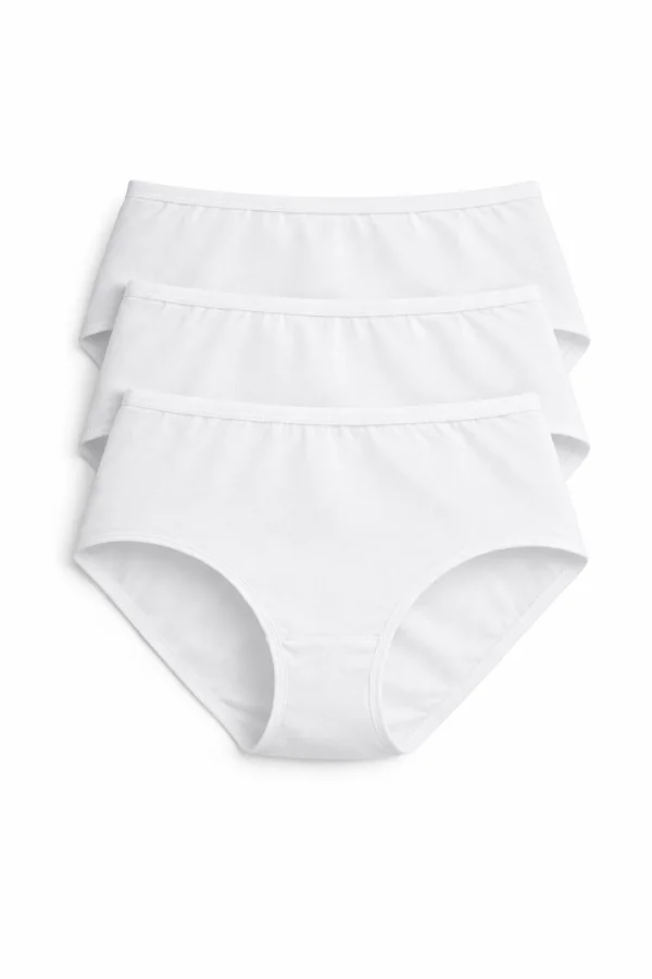 Chilot dama clasic, Set 3 Bucăți,Culoare alb, Engros