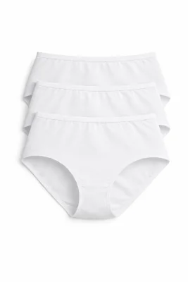 Chilot dama clasic, Set 3 Bucăți,Culoare alb, Engros