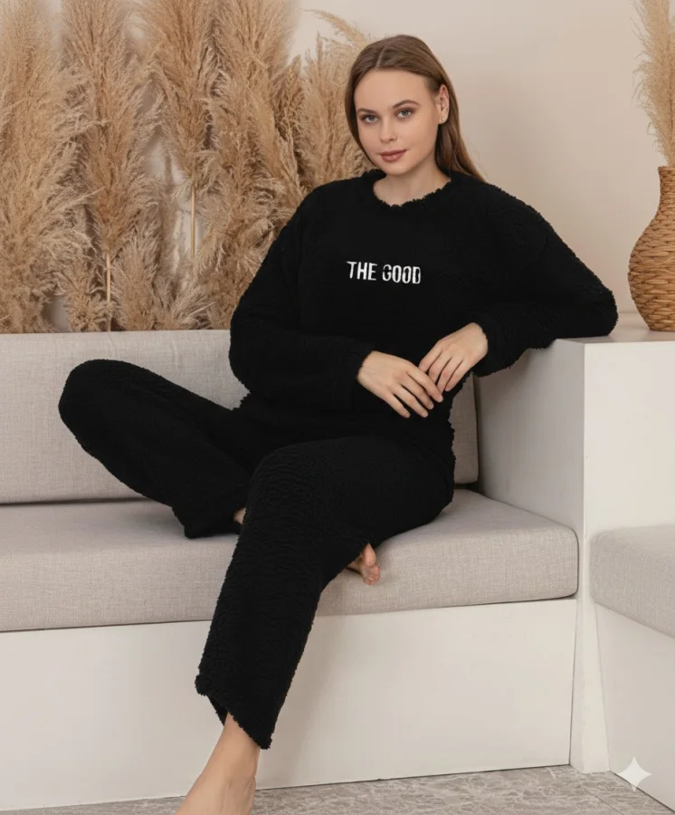 Pijama dama Cocolino ,culoare negru,Engros