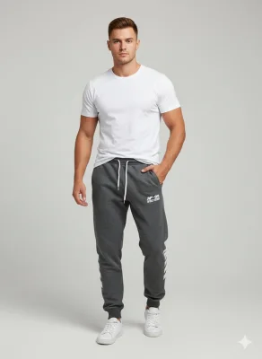 Pantaloni de sport barbat ,culoare gri inchis,Engros