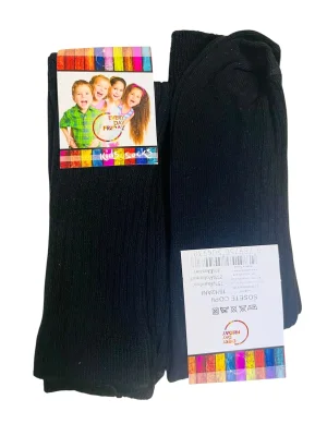 Sosete fetite inalte,Culoare Negru,Engros