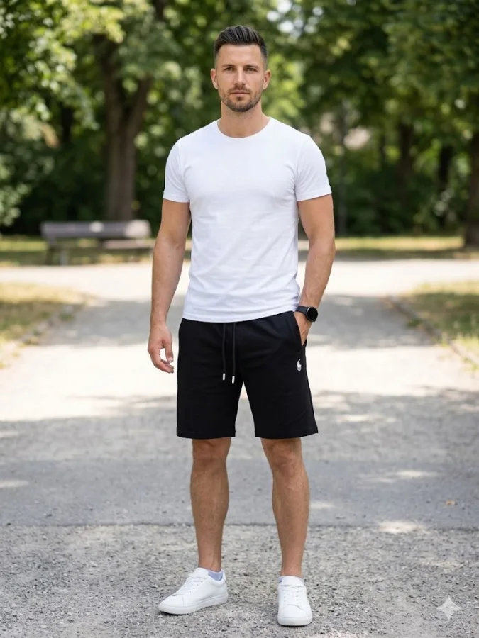 Pantaloni Scurți Bărbați,culoare Negru, Engros