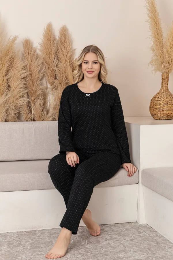 Pijama dama,vătuită,maneca lunga si pantaloni lungi,En-gros