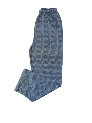 Pantaloni de Pijama Barbati ,Culoare Albastru cu Gri , Engros