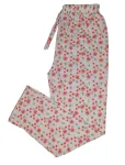 Pantaloni pijama dama Craciun,Culoare Alb cu Rosu,Engros