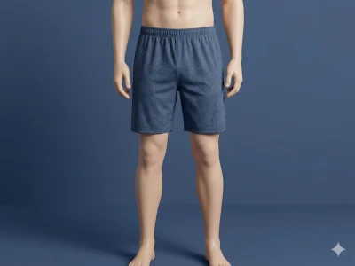 Pantaloni de pijama barbati scurti Serena ,culoare gri inchis , Engros