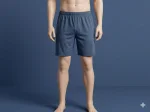 Pantaloni de pijama barbati scurti Serena ,culoare gri inchis , Engros