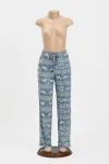 Pantaloni pijama dama Craciun,Culoare Albastru cu Verde  ,Engros