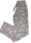 Pantaloni pijama dama Craciun,Culoare Gri,Engros