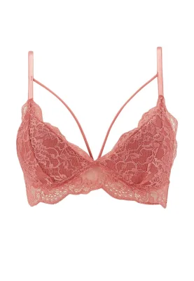 Sutien Damă cu Burete, fără Push-up, Culoare Coral ,Engros