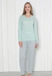 Pijama damă cu mânecă lungă și pantaloni lungi, imprimeu ,,You Are Beautiful', Engros