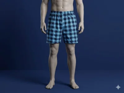 Pantaloni de pijama barbati scurti Serena ,culoare albastru , Engros