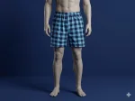 Pantaloni de pijama barbati scurti Serena ,culoare albastru , Engros