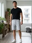 Pantaloni Scurți Bărbați,culoare Gri , Engros