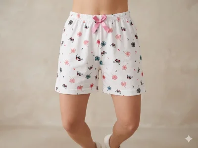 Pantalon scurt dama Serena,culoare alb ,Engros