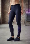 Colanți Sport Penti DUBLI – Mov Neon &amp; Negru, Decupaj Plasă în Romburi,Engros