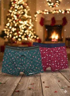 Boxeri barbati de Craciun, imprimeu emoji craciun,culoare diversificata,En-gros