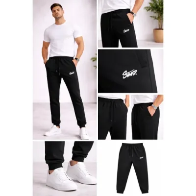 Pantalon Bărbați Trening cu Manșetă,Verde,Engros