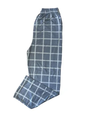 Pantaloni de Pijama ,Big Size ,Barbati,Culoare Gri inchis cu Crem,Engros