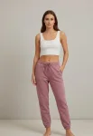 Pantaloni de trening  dama,culoare roz inchis cu elastic și șiret,Engros