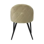Scaun Bella Crem cu Picior Negru din Textil,Engros