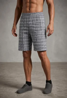 Pantaloni de pijama barbati scurti Serena ,culoare Gri, Engros