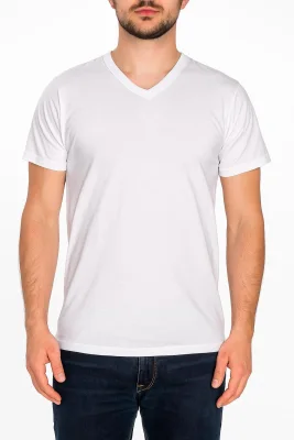 Tricou Barbati Basic ,Culoare Alb,Engros