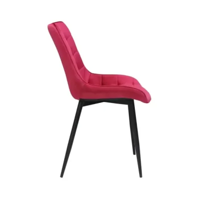 Scaun din Catifea Babyface,Roșu Fucsia,Engros