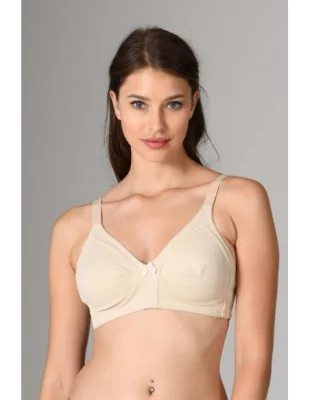 Sutien NBB damă minimizer fără armătură, din bumbac, Bej, Engros