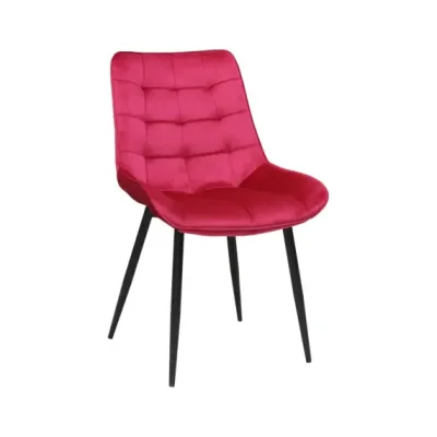 Scaun din Catifea Babyface,Roșu Fucsia,Engros