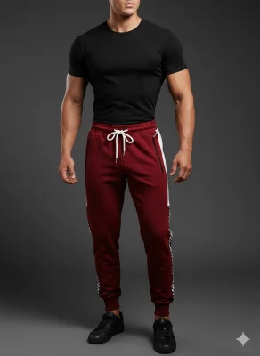 Pantaloni de sport barbat ,culoare visiniu ,Engros